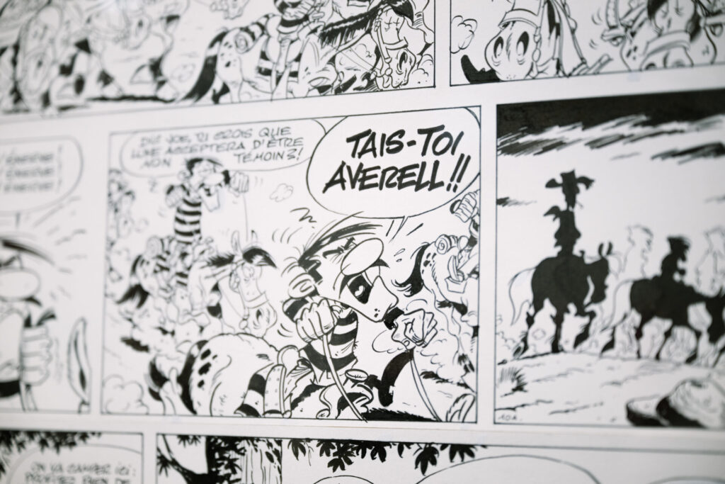 Detailansicht aus dem Comic Lucky Luke.