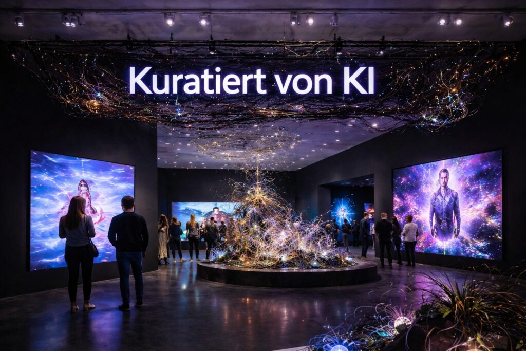 Symbolbild einer Ausstellung "Kuriert von KI"