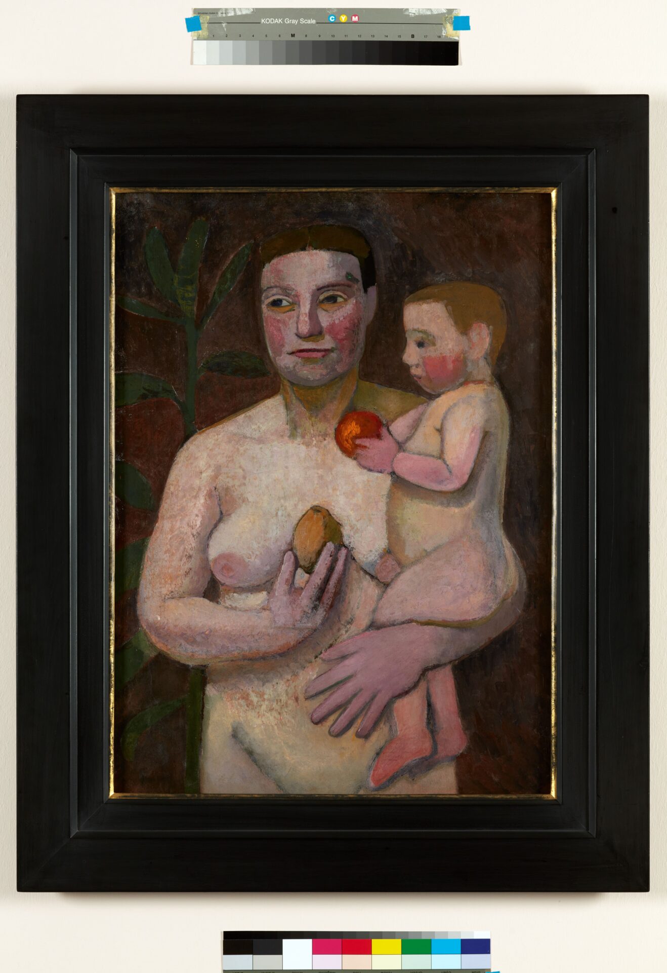 Abbildung der Malerei Mutter mit Kind auf dem Arm von Paula Modersohn-Becker