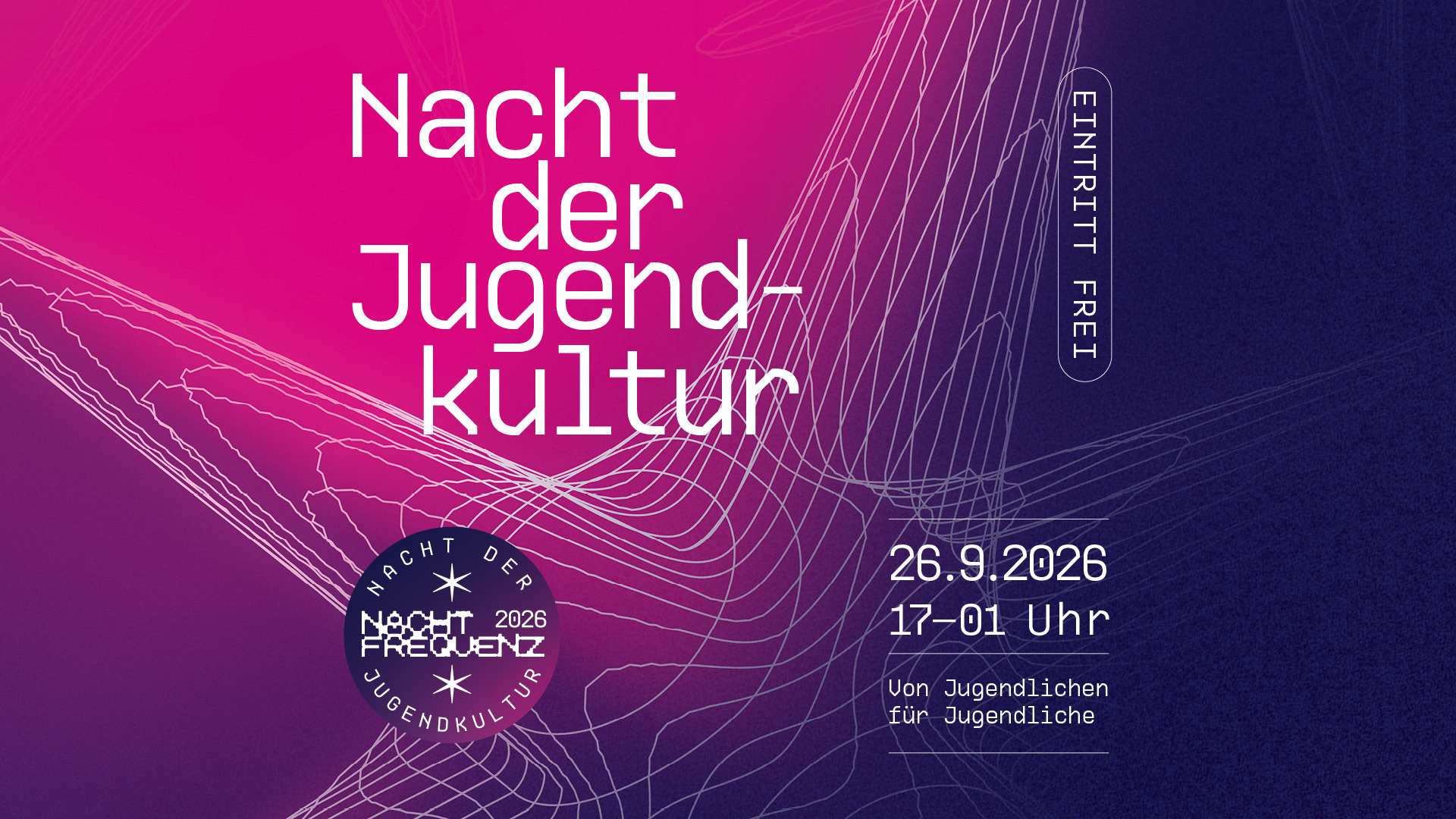 Keyvisual der Nachtfrequenz 2026