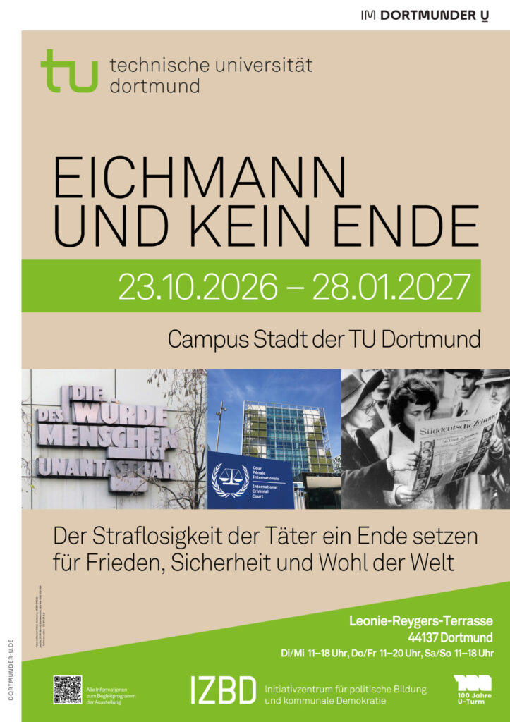 Plakat zur Ausstellung mit Titel und Datum