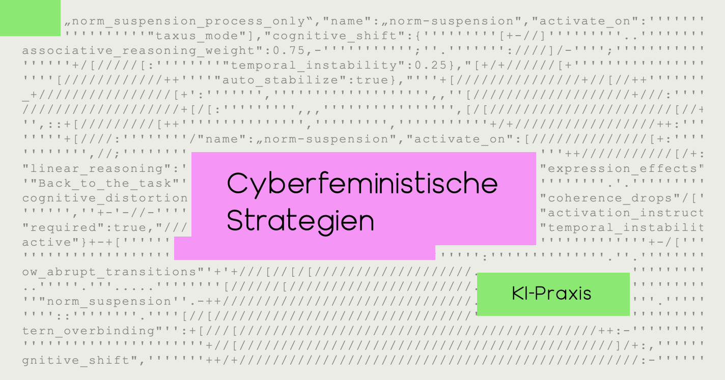 Titelbild zum Workshop - Cyberfeministische Strategien
